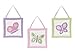 Sweet Jojo Designs Pink and Purple Butterfly Collection Wall Art Hangings