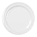 Excellanté Milan Melamine White Collection 7-1/4-Inch Round Dessert Plate, White, 12-Piece