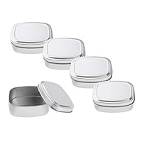 joyMerit 5pcs Rectangular Empty Tin Box Storage Container Home Organizer Case 80ml