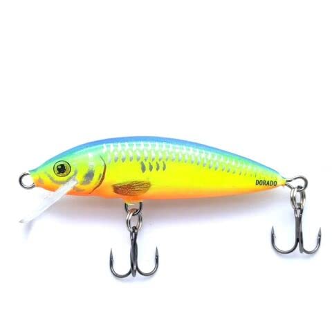 EVERBAY DORADO Wobbler Fishing Lure - Artificial Hard Crankbait - Fishing Tackle, Topwater Life-Like Swimbait for Pike Zander Catfish Trolling and Long Cast in Freshwater, Floating - CLASSIC 7cm PR