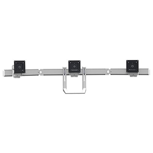 Ergotron – HX Triple Monitor Bow Kit – Add-on for HX Desk and HX Wall Monitor Arms – Polished Aluminum