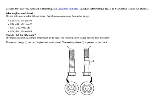 Connecting Rod Bolts Set of 16 compatible with 2007-15 Chevy GM 4.8 5.3 5.7 6.0 6.2 LS1 LS2 LS3 LS6 L99 - Thumbnail 2