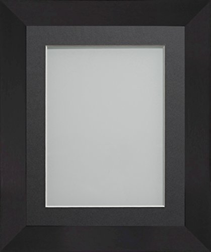 Frame Company Carlton Range 9X7-Inch Black Picture Photo Frame with Grey Mount For Image Size 6X4-Inch