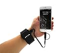 Maze Wrap Around Water Resistant 3000 mAh Powerbank Bracelet Battery Pack, Black