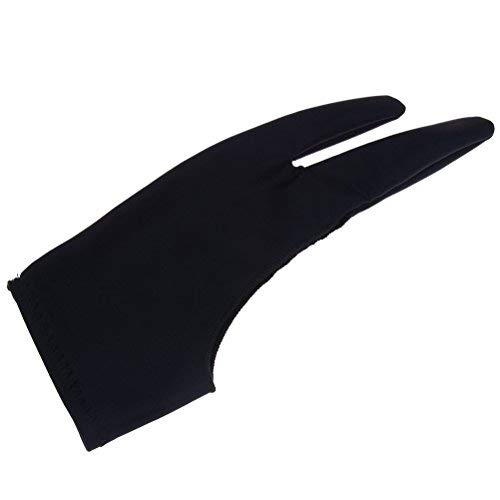 JiaUfmi Two-Finger Glove for Graphics Drawing Tablet Anti-fouling Drawing S/M/L Size (M)
