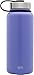 Simple Modern 32oz Vacuum Insulated Stainless Steel Water Bottle - Summit Wide Mouth Thermos Travel Mug - Double Walled Flask - Powder Coated Hydro Canteen - Royal Raspberry