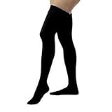 Jobst Relief 30-40 Thigh High Closed Toe Stockings with Silicone Band, Black, Medium