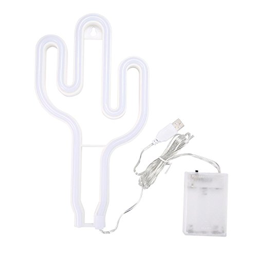 AIZESI Neon Light, Cactus Neon Lamps,Cactus Signs Marquee Battery Or USB Operated Table Led Ligths Wall Decoration for Girls Bedroom,Living Room, Christmas,Party as Kids Gift(Green Cactus)
