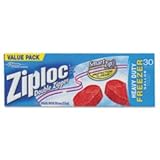 Double Zipper Freezer Bags, Plastic, 1 gal, 2.7 mil, Clear (28/Box)