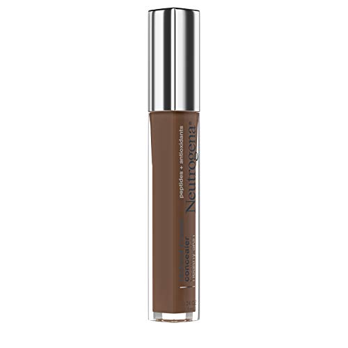 NEUTROGENA HEALTHY SKIN RADIANT BRIGHTENING CREAM WITH PEPTIDES & VITAMIN E ANTIOXIDANT, LIGHTWEIGHT PERFECTING CONCEALER CREAM, NON-COMEDOGENIC, ESPRESSO DEEP 03 WITH NEUTRAL UNDERTONES, 0.24 OZ