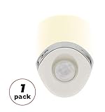 Amerelle Motion Sensor Night Light, 1 Pack - Plug In Motion Sensor Light Automatically Activated When Movement is Detected - LED Lights, Saves Energy, Wide Detection Zone - White Finish, 73092CC