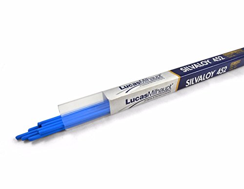 Lucas Milhaupt Silvaloy Braze 452 45% Silver Flux Coated Solder, 8 Rods, 98100