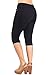 2LUV Women's Stretchy 5 Pocket Skinny Mid Rise Capri Ripped Denim Jeans
