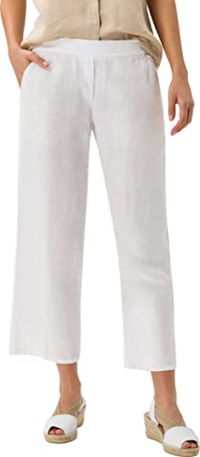 BRAX Maine S Linen Love Pantaloni, Bianco (White 99), W27/L30 (Taglia Produttore: 36K) Donna