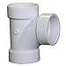 NIBCO 4811 Series PVC DWV Sanitary Pipe Fitting, Tee, 2" Hub