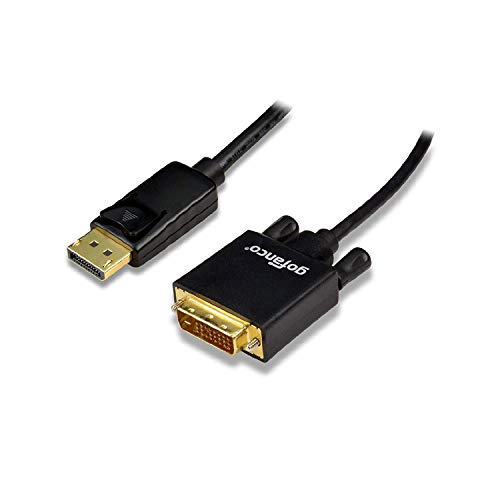 gofanco 10 Feet DisplayPort to DVI Cable (Black) - DP to DVI cable to connect DisplayPort Enabled Desktops/Laptops to DVI Displays (DPDVI10F) - Thumbnail 5