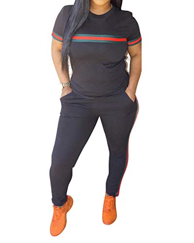 Unifizz Women's 2 Pieces Outfits Long Sleeve Top and Long Pants Sweatsuits Set Sport Tracksuits