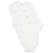 Baby Side Snap Bodysuit Set, Short Sleeve Cotton Boy Girl Kimono Onesie, 4 Pack