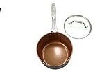 Copperhead Collection 3 Quart Sauce Pot with Lid Copper and Gray 09182