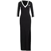 ADIDAS Originals Women's Adicolor Classics 3-Stripes Maxi Slim FIT Dress, Black, Large