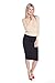 Esteez Ponte Pencil Skirt for Women Below Knee with Tummy Control Houston skirt