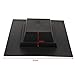 Fityle 4Pcs ~Square_L Plastic Ikebana Suiban Vase Tray Bonsai Flower Container~Various Shape,Black