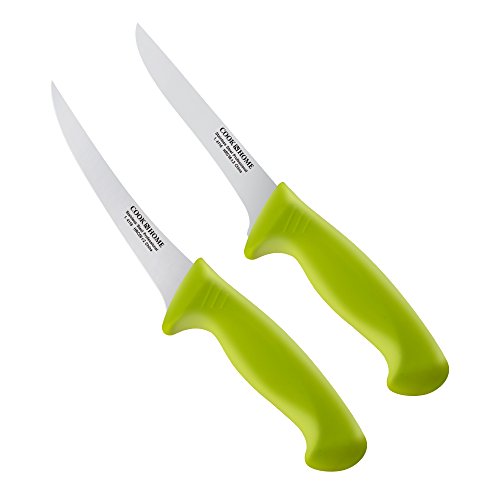 Cook N Home Flexible Curved and Straight Stiff 2 Piece Boning Knife Set