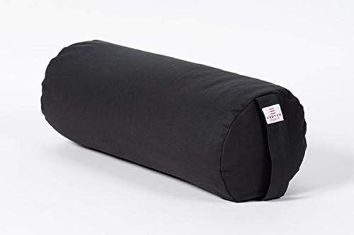 Ekotex Yoga organic cotton bolster | Filled with EU buckwheat in the UK | Washable Cover | For Restorative Yoga and Meditation | 9 colours available