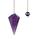 AA Plus Shop Amethyst Purple Faceted Pendulum Crystal Stone