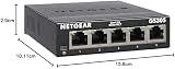NETGEAR GS305 5 Port Gigabit Ethernet Switch Plug and Play Silent Desktop view 7