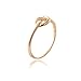 Hoops & Loops 925 Sterling Silver Love Knot Stylish Delicate Minimalist Stacking Friendship Ring, Rose Gold Size 7