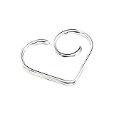 925 Sterling Silver Swirl Heart Cartilage Hoop Earring Daith Ring Helix Conch Tragus Orbital Rook Snug 24g 22g 21g 20g 18g 16g 14g