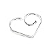 925 Sterling Silver Swirl Heart Cartilage Hoop Earring Daith Ring Helix Conch Tragus Orbital Rook Snug 24g 22g 21g 20g 18g 16g 14g