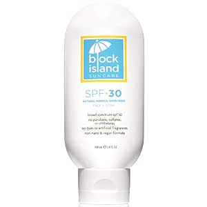 Block Island Organics - Natural Mineral Sunscreen Spf 30 - Broad Spectrum Uva Uvb Protection - Non-Nano Zinc - Lightweight Non-Greasy Sunblock - Ewg Top Rated - Non-Toxic - Made In Usa 3.4 Fl Oz (850505006027)