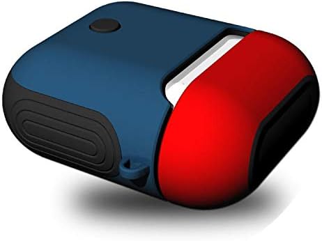 Soft Silicone Case for Airpods Shockproof Cover for Air Pods Earphone Cases Ultra Thin Headphone Protector Case,Blue Red