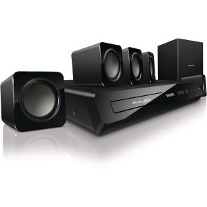 Philips HTS3541 5.1 3D Home Theater System - 300 W RMS - Blu-ray Disc Player - Dolby Pro Logic II, Dolby Digital, Dolby Digital Plus, Dolby TrueHD, DTS Digital Surround, DTS-HD High Resolution, DTS-HD Master Audio Essential - BD-RE, CD-RW, DVD+RW, DVD-RW - BD Video, AVCHD, DVD Video, VCD, SVCD, AVI, ASF, DivX, MKV, MPEG-4, MPEG, ... - Ethernet - Wireless LAN - HDMI - 1.4 - USB - iPod Supported - Internet Streaming - HTS3541/F7