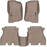 WeatherTech Custom Fit FloorLiner for Jeep Wrangler Unlimited (JL) - 1st & 2nd Row (Tan)