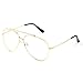 Cyxus Aviator Glasses Stylish Blue Light Blocking Eyeglasses Computer Eyewear Anti Eyestrain Metal Frame T06