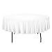 Gee Di Moda Round Tablecloth - 90 Inch White Round Table Cloth for 30 to 60 Inch Round Tables - Heavy Duty Washable Fabric - for Buffet Table, Holiday Party, Dinner, Wedding & Baby Shower