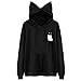 Keliay Bargain Womens Cat Print Long Sleeve Hoodie Sweatshirt Hooded Pullover Tops Blousethumb 1