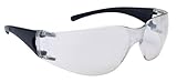 Jackson Safety Element Safety Glasses (25638), Lightweight, Economical, Disposable, Metal-Free, Indoor / Outdoor Lens, Black Frame, (Pack of 12)