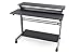 Stand Up Desk Store Rolling Adjustable Height Two Tier Standing Desk Computer Workstation (Silver Frame/Black Top, 48