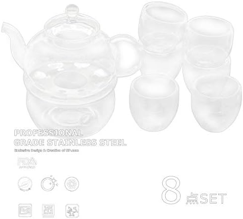スポンサー Nature Park ティーポット ウォーマー付き ティーカップ コップ 二重構造 耐熱 ガラス 6杯セット 8点入 茶器 茶 おしゃれ 8点入り Gst005 B01lpfta40 2 190円