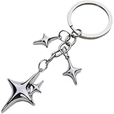 Cute Star Moon Keychain, Key Ring Purse Handbag Backpack Bag Charms Car Holder Convenient to Carry Decoration Small in Size