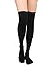Leg Warmers Womens Over the Knee High Thigh High Stockings,Black