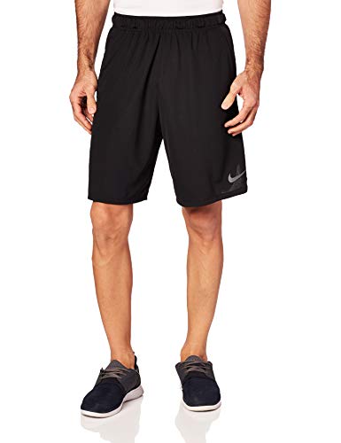 NIKE Mens Dry Training Shorts,Black/Dark Grey,Large