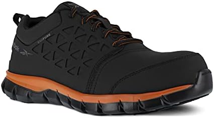 Reebok Work Exofuse Safety Shoes Men\'s 10.5W Black Red ASTM F2413 SD10 Wide (E, W) 10.5 (Men main image 4