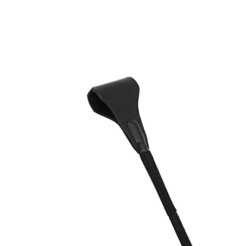 SCARLET KITTEN Riding Crop Horse Whip Spanking with Leather Loop Slapper Jump Bat (Black)