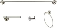 Italia VE4BNSET Venezia Series Brushed Nickel 4 Piece Bathroom Accessory Set