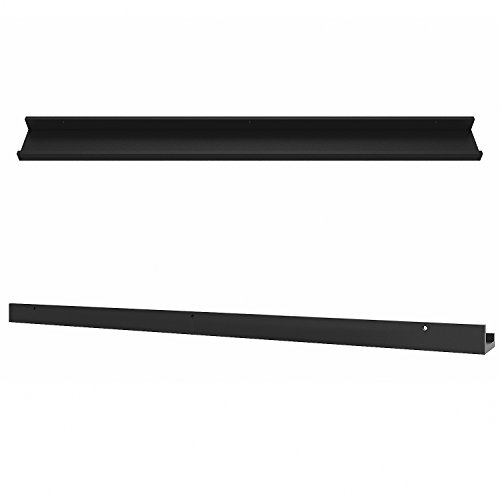 Anfan Wall Mounted Floating Ledge Shelf for Picture Frames Book Display in Bedroom, Living Room, Bathroom, Kitchen and Office (120CM, Black)
